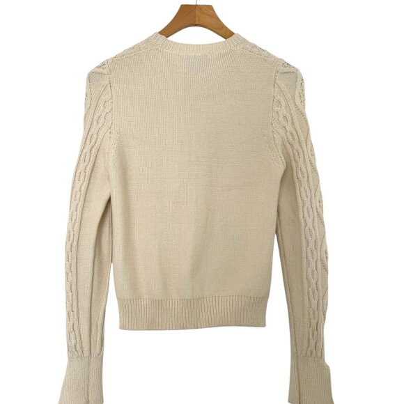 Les Coyotes de Paris Cableknit Crewneck Sweater - Picture 2 of 5